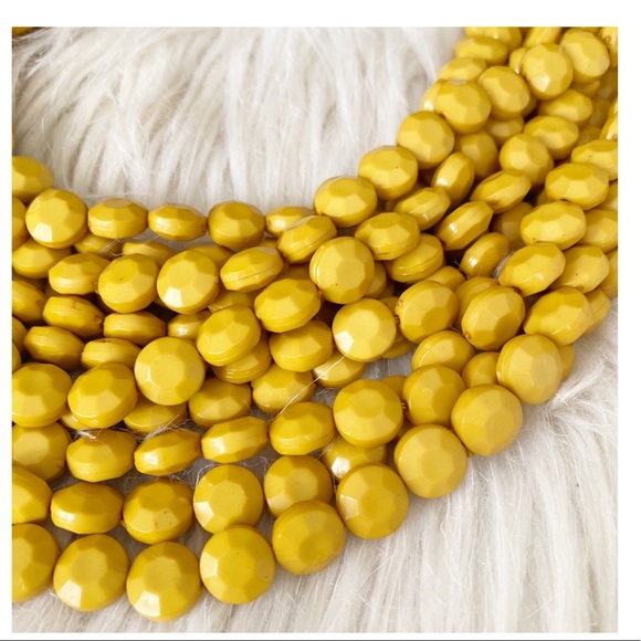Yellow Mustard Multi beaded Handmade Necklace - Picture 9 of 10